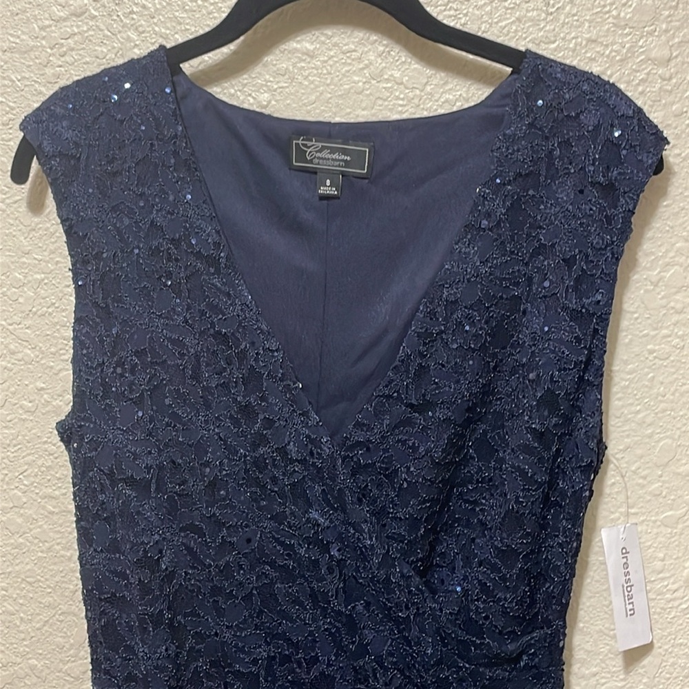 Dressbarn Collection Women's Sleeveless Navy Dress. Excellent Condition. Size 8. - Picture 2 of 12